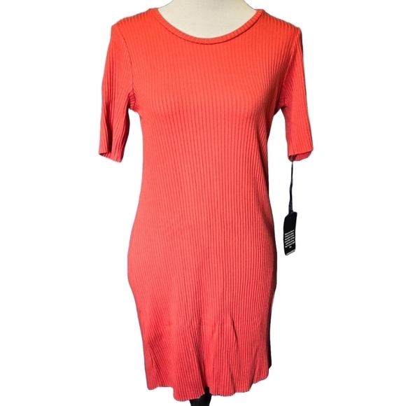 Michael Lauren Dresses & Skirts - Michael Lauren Ribbed Ultra-Soft, Eden Short Sleeve Mini Dress, Rust, Small, NWT